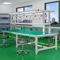 Table de travail personnalisée en aluminium de fabrication SMT, profilé en aluminium, table de travail ESD, poste de travail pour ligne d'assemblage