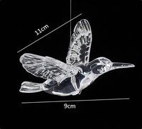 Offre Spéciale : Décoration de Plafond pour Scène de Mariage – Ornement Créatif en Acrylique de 10 cm en Forme d'Oiseau Volant avec Lumière LED pour Magasin