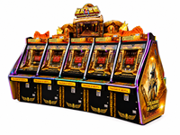 LECHUANG Machine d'arcade commerciale Penny Pusher en métal et plastique, jeu interactif à jetons avec récompenses, pour aire de jeux intérieure pour enfants, version anglaise