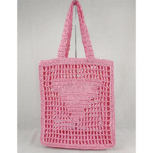 売れ筋レディースマルチカラーサマートライアングルマークストローバッグビーチホリデードレストートバッグBolsos Playa環境にやさしいバッグハンドバッグ - Product Image 5