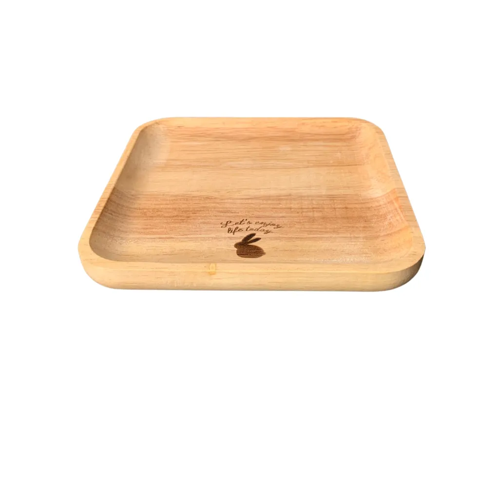 High quality biodegradable natural wood small trays various cute shapes of wooden dinner trays small trays