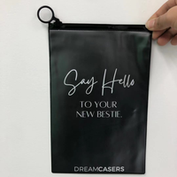 Sac à fermeture éclair personnalisé avec logo pour boucles d'oreilles et colliers, sac en PVC transparent pour bijoux et cosmétiques
