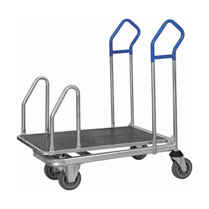 चीन आपूर्तिकर्ता बड़े हैंडल वेयरहाउस केज रोल प्लेटफॉर्म ट्रॉली - Product Image 5