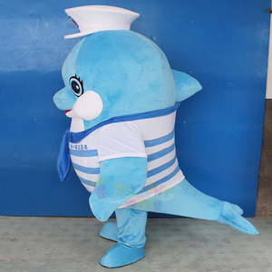 Adorable Peluche de Delfín Azul de Anime, Disfraz de Mascota de Alta Calidad, Adorable y Móvil, en Venta, Talla XL para Fiestas - Product Image 4