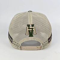 Casquette Trucker Personnalisée à Motif Vache Gingham, Broderie Bovin Style Western, Casquette Snapback en Maille, Fabrication OEM