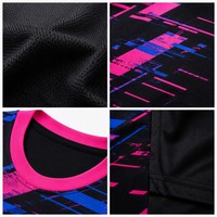 Ensemble de maillots de football personnalisés par sublimation 2026, motif néon Glitch Art, séchage rapide, respirant, uniforme de football, kit d'équipe OEM ODM, MOQ 1