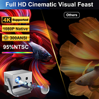 Veacine T6PLUS Produit intelligent Mini projecteur portable LED 1080P Support Home cinéma 230 ANSI Lumens 8G WiFi6 Mise au point