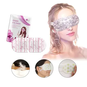 2023 özel etiket nazik anlık kendini ısıtma buhar tek kullanımlık uyku göz maskesi göz bakımı yama isıtma pedi buhar göz maskesi