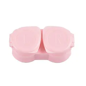 6*2,8*2,3 cm colorido PP plástico Macaron tapa superior abatible caja de lentes de contacto vacía portátil lindo estuche de lentes de contacto de colores