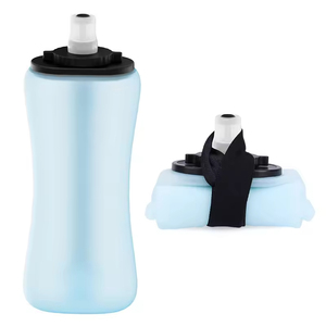 Eco Friendly BPA Free Silicone Outdoor Water <strong>Bottle</strong> Folding 350 ml Queeze Running Handheld Water <strong>Bottle</strong> for Running - Product Image 1