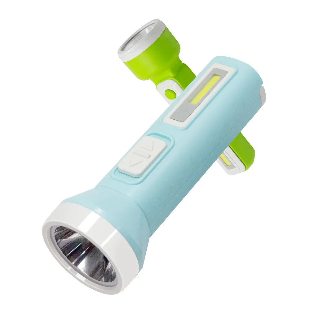 중국 제조 업체 휴대용 비상 조명 플라스틱 손전등 토치 라이트 배터리 구동 Led 손전등