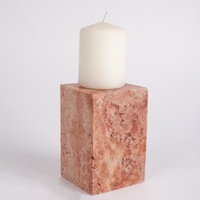 Base d'affichage en marbre travertin Beige haut de gamme Pierre naturelle Rectangle Ornement Primitif Cube Décor Photo Prop