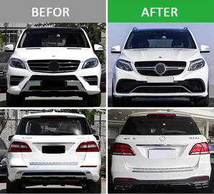 Kit Carrozzeria per <span class=keywords><strong>Mercedes</strong></span> Benz <span class=keywords><strong>Classe</strong></span> ML WL166 2010-2015, Aggiornamento Stile GLE 63 con Paraurti Anteriore e Posteriore, Fari, Cofano e Luci Posteriori - Product Image 6