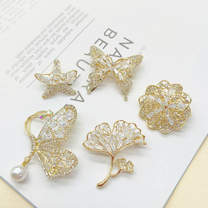 Nouvelle Collection 2026 : Broche de Luxe en Strass et Zircon pour <span class=keywords><strong>Femme</strong></span> – Motifs Fleur, Papillon, Cygne – Bijou de Poitrine et Épingle de Revers - Product Image 1