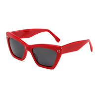 Haute qualité Vintage oeil de chat Demi cadre polarisé Tac lentille personnalisé acétate lunettes de soleil nouvelles lunettes de mode populaires femmes hommes
