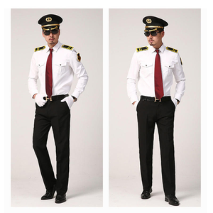 Uniformes de <span class=keywords><strong>Guardia</strong></span> de Seguridad para Primavera/Otoño, Camisa Blanca de Manga Larga para Hotel, Portero, Inmobiliaria, Traje de Bienvenida para Verano, Manga Corta - Product Image 2