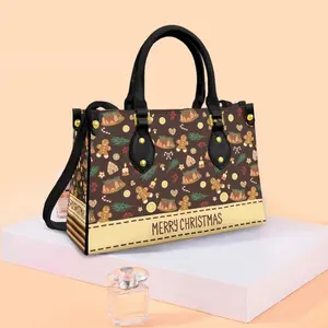 Customized Christmas Print On Demand Women's Leather Handbags For Girls Ladies Crossbody Bags Wholesale Dropshipping Hot Sales