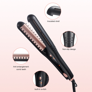 Plancha de pelo multiusos 2025: temperatura múltiple para cabello dañado y grueso, calentamiento rápido, antideslizante y sin enredos - Product Image 1