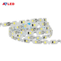 SMD2835 lampu Zig Zag Strip cahaya dapat ditekuk 72 LED putih hangat DC12V IP20/IP65 dinilai dengan sertifikat CE untuk tanda lampu