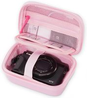 Étui de transport pour appareil photo avec poche en filet et emplacements pour cartes, boîte organisatrice pour appareil photo numérique étanche et antichoc