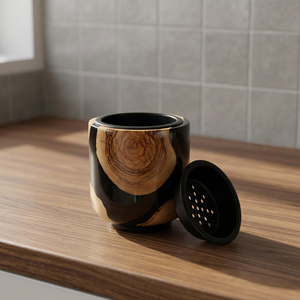 Handmade Sandalwood Incense Burner With Black Resin Finish Aromatic Diffuser For All-Season Use Ramadan Eid <b>Home</b> <b>Decor</b> <b>Gift</b> - Product Image 1
