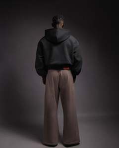 Yingling OEM Custom Oversize in cotone spugna ampio ampio Jogger pantaloni della tuta da uomo pantaloni della tuta alti a doppia vita - Product Image 4