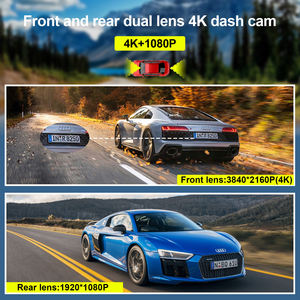 Fabricante mini WiFi GPS 4K cámara de salpicadero doble lente frontal y trasera doble cámara WiFi GPS 4K dashcam doble lente 4K cámara de salpicadero - Product Image 3