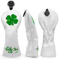 Couvre-chef de pilote de golf personnalisé avec logo brodé en cuir synthétique de vente chaude