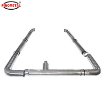 Kit Knalpot Atas 30 Derajat Stainless Steel 8 X 153 Inci untuk Peterbilt 359 379 389