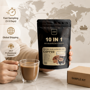 AMULYN Caffè Nero Istantaneo Dimagrante 10 in 1 con Ganoderma Reishi, Gusto Zucchero, in Confezione Sacchetto, Etichetta Privata - Product Image 4