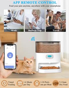Honey Guaridan Wifi App Control Video Dispensador de alimentos Alimentador automático para mascotas 2 Gatos Perro Alimentador inteligente para mascotas con fuente de alimentación dual - Product Image 3
