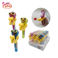 Casher prix de gros sucette saveur de fruits avec des bonbons jouets pour les enfants