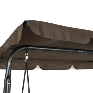 Modern 3-Seat Outdoor Furniture Patio Swing Adjustable Awning Rattan <strong>Hanging</strong> Swing <strong>Bed</strong> for Courtyard Park 600 D Fabric Cloth - Product Image 3