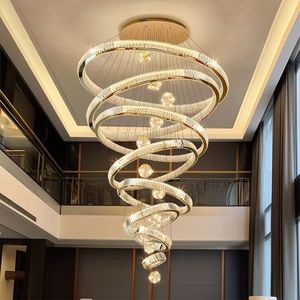 Lustre en cristal en acier brillant de style italien de qualité supérieure, sortie d'usine, lampe de restaurant grand luxe, lumière décorative - Product Image 5