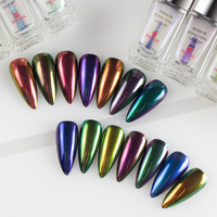Vente en gros, liquide chromé sain, 5ml, effet miroir métallique magique, poudre à ongles, liquide chromé magique