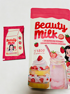 Nouvelle Boisson Santé 2026 Faible en Sucre Saveur Crème de Fraise, Poudre de Lait Beauté, Collagène, Ashwagandha, Glutathion, Complexe pour Soins de la Peau - Product Image 5