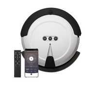 KRV208 Merah Silver Hitam 1000Pa Hisap Kuat Mengisi Ulang Stasiun Remote Controller Vacuum Cleaner Robot dengan Tangki Air