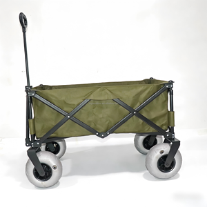 รถเข็นพับได้ขนาดใหญ่ ล้อลม สำหรับทราย ดิน ใช้งานกลางแจ้ง เหมาะสำหรับชายหาดและพื้นที่ตั้งแคมป์ - Product Image 2