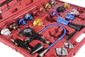 אוניברסלי אלומיניום סגסוגת 27 pcs מיכל מים דליפת גלאי, רדיאטור לחץ בוחן ואקום סוג קירור מערכת ערכת - Product Image 4