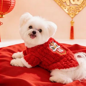 Vêtements d'hiver pour chat, style traditionnel chinois, boutons à nœuds chinois, manteau en coton du Nouvel An, ragdoll, chat bleu, chaton, chiot - Product Image 2