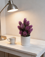 Arrangements de plantes succulentes artificielles finies à la main et résistantes aux UV avec pot
