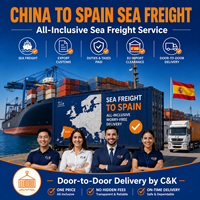 Cooperación a Largo Plazo, Transporte Marítimo Puerta a Puerta DDP, China-España, Despacho de Aduanas Completo, Impuestos Incluidos, Tarifas Competitivas, LCL + Express