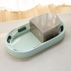 Geassembleerde Kattenkrabber Plastic + Gegolfd Papier Kattenmeubilair Speelgoed Met Ballen - Product Image 4