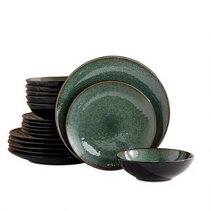 Luxury 16-Piece Eco Friendly Modern Luxury Stoneware Blue Ceramic Dinnerware <b>Set</b> for Hotel Wedding Catering Factory Direct - Product Image 1