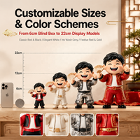 Figurines d'action en plastique personnalisées OEM Weimeitoy, série Oriental Leisure Cultivate Mind, mini-figurines en PVC, boîte mystère, cadeau pour la vente au détail