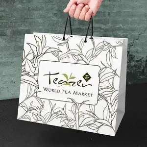 ट्विस्टेड हैंडल क्राफ्ट पेपर बैग कस्टम मुद्रित क्राफ्ट पेपर रीसाइक्लेबल शॉपिंग कपड़े उपहार बैग खाद्य वियतनाम निर्माता