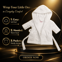 Peignoir à capuche en flanelle haut de gamme pour enfants, super doux, 100 % polyester, thermique, respirant et confortable, idéal pour l'hôtellerie