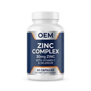 OEM ODM Complejo de Zinc GMP Halal 60 Cápsulas 30mg de Zinc con Vitamina C 90mg y Selenio 55mcg - Product Image 1