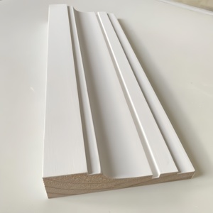 Moldura de Rodapié Moderna de Madera de Pino FJ, Prepintada en Blanco, para Decoración de Interiores - Product Image 2