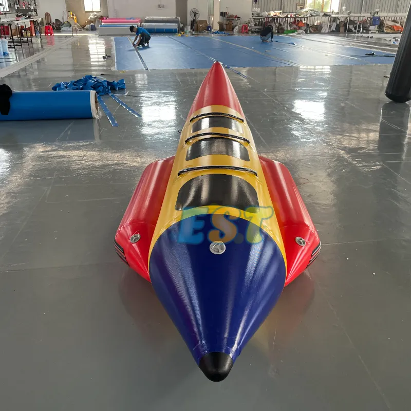 Banana Boat Inflatable Towable Tube Ski Water Play Equipment 3 Seats Inflatable Sea Flying Fish Boat With Electric Pump